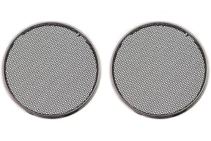 SimpleLife 1/2/3/4/5/6.5/6,5 Pouces Grilles de Haut-Parleur Cover Cover Grill Rond Enceinte de Protection Cercle décoratif Audio Accessoires-ABS, Noir