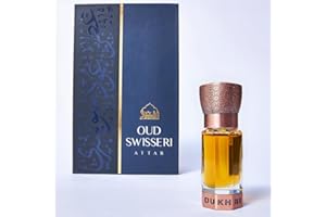 Oud Swisseri Attar by Dukhni | Oud for a Contemporary Consumer | دخني عود سويسري عطر | Authentic Arabic Fragrance Oil | 100% Pure, Alcohol-Free, Halal | 1 bottle x 6ml