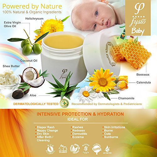 Natürliche und Biologische Reine Bienenwachs Windelcreme – Nappy Cream – Baby Feuchtigkeitscreme – Hergestellt aus Natürlichen Inhaltsstoffen – 50ml – Bietet Schutz und Feuchtigkeit – Nicht-allergene Feuchtigkeitsspende – Heilmitten – Beruhigt und Schützt Trockene, Raue, Rissige Und Gereizte Haut und Hinterlässt den Anwendungsbereich Glatt und weich. – Erzeugt eine Weichmachende Schicht, Um die Haut vor Feuchtigkeit Zu Schützen - 2