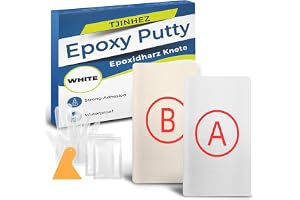 Vit epoxikitt – 400 g 2-komponents reparationspackel för pooler, läckor, sprickor, fyllning och modellering - lämplig för metall, plast, trä, keramik och kakel