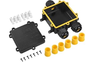 SanGlory 3-drożna wodoodporna skrzynka przyłączeniowa IP68 Zewnętrzne wodoodporne złącza kablowe wodoodporna skrzynka przyłączeniowa do kabla Ø4-14 mm, model Y-Model