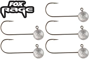 Fox Rage Pike Predator Fishing Micro Jigs with Super Sharp Hook size 2 4g x 5