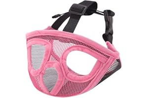 PETEMOO Maulkorb für Hunde mit abgeflachter Schnauze-verstellbar, atmungsaktiv: Englische Bulldogge, Französische Bulldogge, Pekingese, Shih-Tzu, Mops, auch für Katzen geeignet.