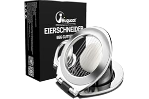 Bugucat Tagliauova, cuneo per uova, in filo di acciaio inossidabile 304, con disco 2 in 1, ripiano in metallo, cunei, strumento da cucina per uova, insalate, panini