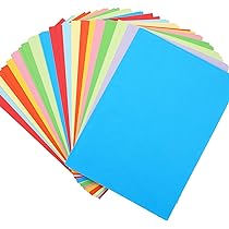200 Sheets Colored Paper A4 - 20 Colors Multipurpose Craft Paper For Printing & Origami