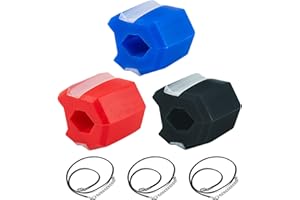 coytear Jaw Muscle Exerciser, 3Pcs Neck Jawline Chew Fitness with 3 Necklaces Set Silicone Facial Muscle Exercises Toning Ball Kit for Men Women Strengthening Tightening Jaw Line Daily Use