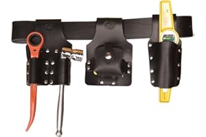 Scaffold Tool Belt Set with Tools - Premium Black Leather - Made in UK - Connell of Sheffield