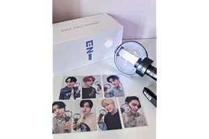 GDOU Palo de luz oficial Enhypen Ver 2 con control Bluetooth y 7 tarjetas fotográficas, Negro, Plástico, Palo de luz