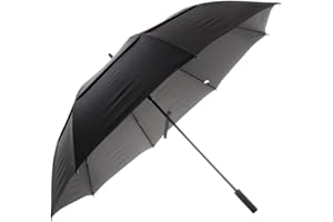 UMBRELLAWORLD Vented Auto open Golf Umbrella Black