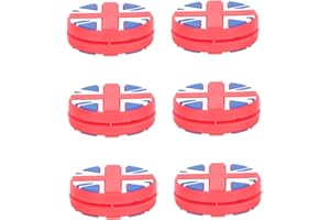 Anneome 6pcs Tennis Racket Shock Absorber Usa Accessories Americans Flags British Flag Silicone Shocking Absorber American Flag Tennis Dampener Silicone Absorber Silicone Racket Damper