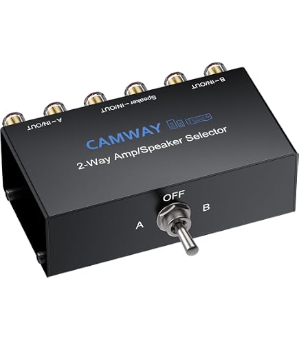 Commutatore Audio Bidirezionale CAMWAY 1x2/2x1 | RCA E 3.5mm, Con Controllo Volume E Muto | Per Amplificatori, Cuffie, PC