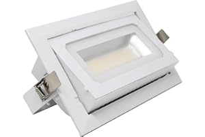 FactorLED Foco Proyector LED 40W, Rectangular 120º, Empotrable, Iluminación Interior, Focos para Comercios, Dimmable, CCT Cambio de Color