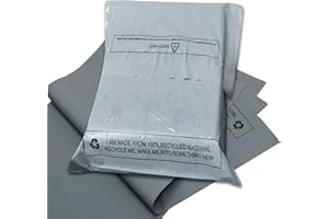 CAPRA FALCONERI Lot de 10 grands sacs postaux gris 61 x 91,4 cm en polyéthylène avec fermeture autocollante 100 % recyclables