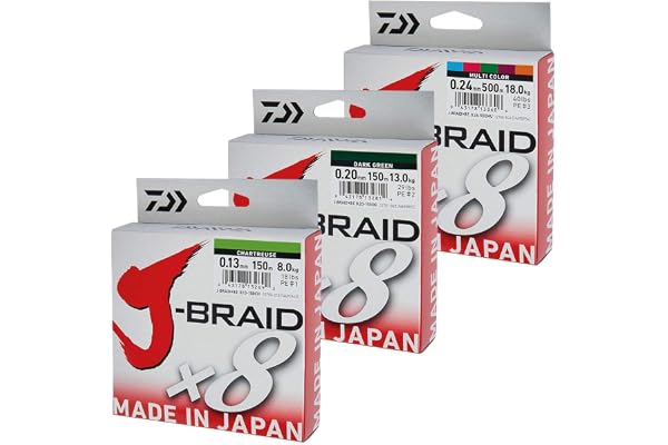 Daiwa J-Braid 8 flätat fiskelina, 150 m