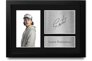 HWC Trading Gaten Matarazzo V2 Strange Hawkins Thing Gifts Printed Signed Autograph Picture for TV Show Fans - A4 Framed