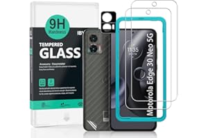 Ochraniacz ekranu IBYWIND do Motorola Edge 30 Neo 5G(6,2 cala),z 2 szt szkłem hartowanym,1szt osłoną obiektywu aparatu,1szt folią z włókna węglowego[łatwy w instalacji]
