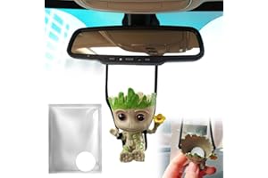 MPQDFG Groot Car Rear View Mirror Pendant, Rearview Mirror Swing Galaxy Guard Pendant for Rear View Mirror, Groot, Aromatherapy Decoration, Lovers (with Scented Lenses)