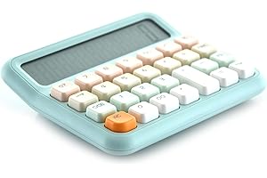 Calculadora Soft con Botones XXLde Gran suavidad, 12 dígitos, LCD, Funciona con Baterías, Base Antideslizante y Gran Tamaño Ideal para la Oficina y Home Office by Office Box (Azul)