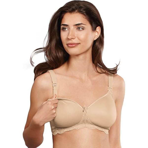 Anita Women's Orely 5882 Non-Wired Support Bra – Wire-Free, Seamed Cups, Adjustable Straps, White 42D