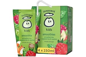 KOALAKOI Innocents Smoothie multipack 4x150ml - 100% Natural Wholefood Blend (4 x 150ml, Strawberries, Raspberries & Apples)