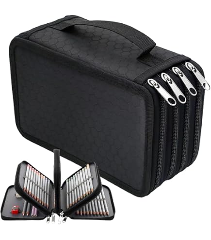 YOUSHARES 220 Slots Colored Pencil Case, 145 Slots Gel Pens Fo Coloring