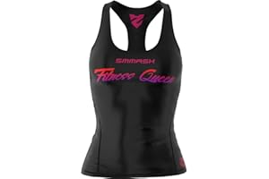SMMASH Fitness Queen Top Tank Sportiva Donna, Top Fitness Tank, Crossfit, Fitness, Yoga, Pilates, Traspirante e Leggero, Materiale Antibatterico, Prodotto nell'Unione Europea