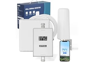 ANYCALL Amplificador Señal Movil para Banda 3/7, Amplificador de Cobertura Movil para Casa Oficina Sótano, Boost 4G LTE 3G gsm 2G para Movistar Orange Más Yoigo, Aumentar Cobertura Movil