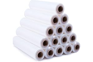 JRIA Multi Use Strong Pallet Wrap Cling Film | Heavy Duty Strong Pallet Wrap | Tear Resistant Stretch Film | Packaging for Removals & Warehouse Use | High-Quality Pallet Wrap 400mm x 250m (Clear, 12 Rolls)