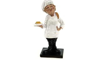 JOH. VOGLER GMBH Vogler 841-2380 Funny Life Pasta A La Chef Cocinera Figura Cocinero Cocinera