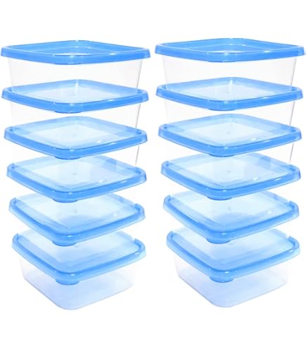 Lot De 8 Boîtes Alimentaires Hermétiques En Plastique Sans BPA - Pour Garde-manger, Micro-ondes, Congélateur - Avec Couvercles étanches
