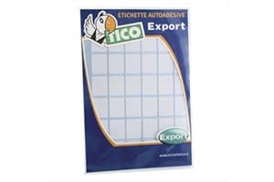 Tico España 947905 E-3825, Etiquetas A5 blancas adhesivas escribible 38x25mm, sobre de 10 hojas