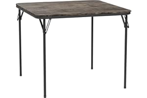 ‎LUXNOOK LuxNook Klappbarer Campingtisch, Esstisch Quadratisch, Tragbarer Gartentisch in Schwarz-Weiß, aus Metall und Mitteldichter Faserplatte (MDF) Gefertigt, 86 x 86 x 71 cm