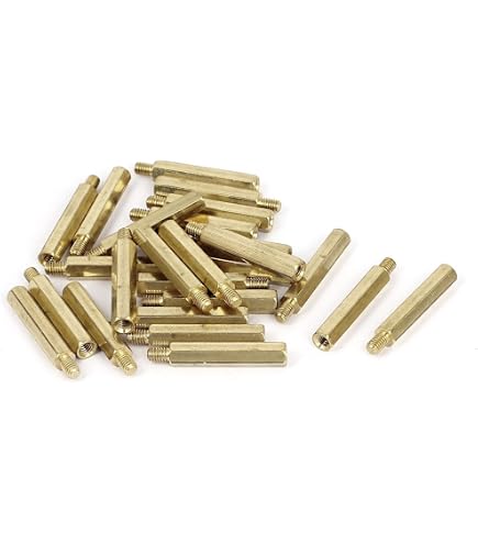 TULDYS Sechskant Messing Abstandshalter – M2 Bis M6, Innen auf Innen Gewinde, Länge 3–10 Mm, 2 TULDYS Sechskant Messing Abstandshalter – M2 Bis M6, Innen auf Innen Gewinde, Länge 3–10 Mm, 2