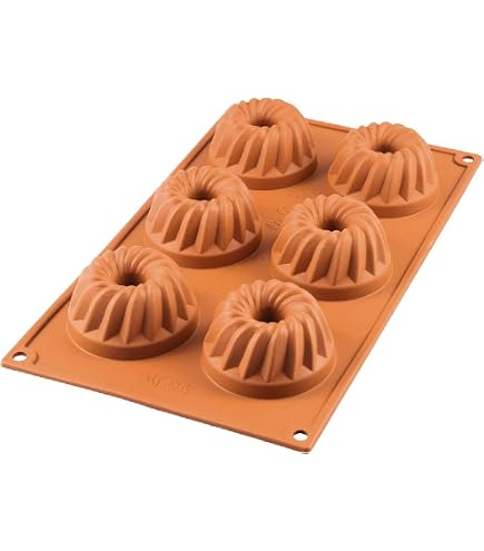 silikomart | SF026 Stampo in Silicone per Monoporzioni Mini Cake, Antiaderente,12 Mini Torte, Confezione da 1 Stampo per Dolci, 79 x 29 mm, h 30 mm, Made in Italy