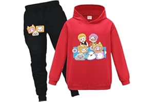 OAIXIUR Kids Foxy and Boxy Tracksuits Boys Girls Foxy and Boxy Hoodie and Joggers 2-piece Suits