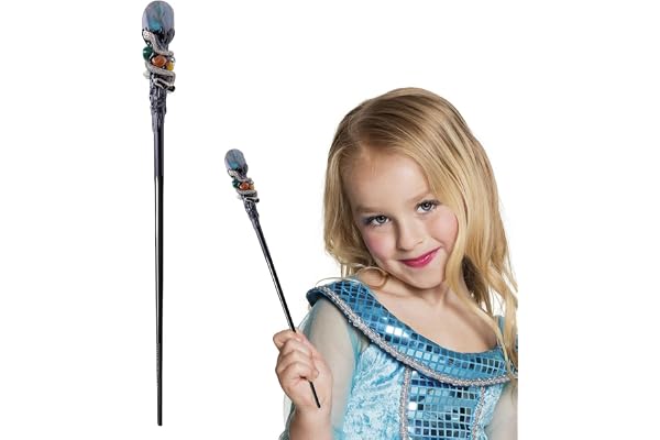 WUSJCOF Baguette de sorcière en Cristal, Baguette en Cristal Fine fabriquée à la Main, baguette magique, sceptre halloween pour Halloween, Noël, Anniversaire, Cosplay