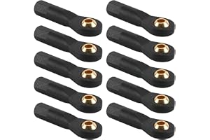 Enwye 10 st M3 Standard Kulled Svart Nylon Leder Kulled Länkändar Universal för Robotar RC Bil Modellflygplan