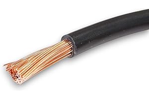 Red & Black Battery/Starter/Welding Flexible PVC Cable Wire 110/170/345 Amp 16mm 25mm 35mm by MKGT® (10mm² Black, 1 Meter)