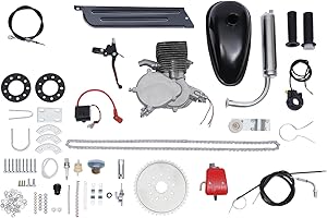 DCSYOG 100cc Fahrrad Benzin Motor Kit, Komplettes Kit 2-Takt Benzinmotor mit CDI, Gas Motor Set Motorradmotor-Umbausatz
