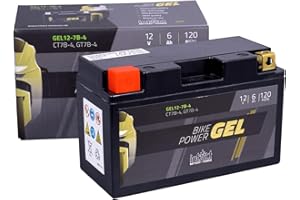 ‎INTACT intAct - GEL MOTORRADBATTERIE Bike-Power GEL12-7B-4. Ersetzt YT7B-BS, YT7B. Batterie 12V 6Ah 120A. Maße: 150x65x94mm