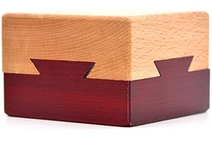 MEDIFIER Wooden Secret Opening Puzzle Box Mysterious Box Gift Box for Kids and Adults