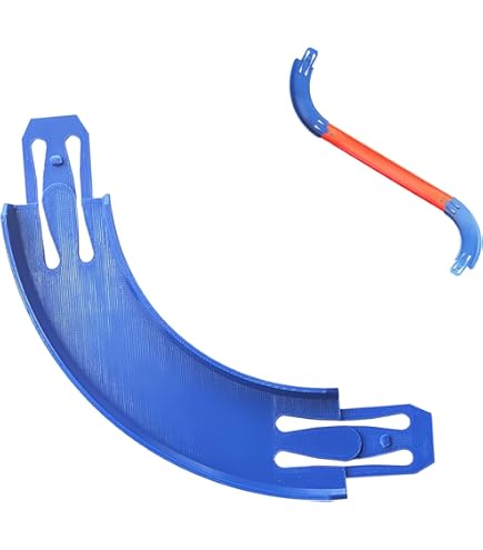 4pcs Pièces De Piste Tournante Pour Hot Wheels, 90 Degrés Extension De Piste Course Incurvés Voiture Jouet ABS Chemin Pièces Construction Compatibles Avec Hot Wheels (Bleu