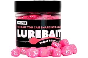 Fjuka Lurebait | Next Generation schwimmender Forellenköder | Formen zu Ködern | Werfen, Apportieren, Neugucken | Kraftvoller Geschmackspur | Oberflächenangeln | Dropshot | Zig/Pop-up | Forelle,