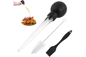 MUNSKT Truthahn-Bratenspritze groß, Bratenspritze zum Kochen, große Pipette mit Bürste, zum Kochen von Truthahn, Truthahn, Truthahnspritze zum Ölen und Marinieren von Truthahn, Rind, Schweinefleisch,