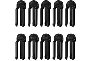 HOTMNTY Rubbish Bag Clip, Trash Can Clamp, Black Garbage Bag Clips, Plastic Garbage Can Clip, Fixed Waste Bin Bag Holder Clip, Waste Can Trash Bag Clamp Holder, Rubbish Bin Liners Non-Slip Junk Clip,10 Pieces