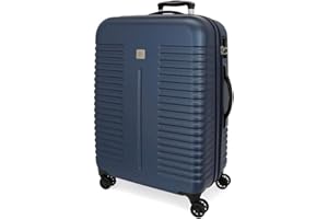 Roll Road India Maleta Grande Azul 55x80x29 cms Rígida ABS Cierre combinación 108L 4,7Kgs 4 Ruedas Dobles Extensible