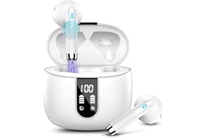 Bluetooth Kopfhörer, In Ear Kopfhörer Kabellos Bluetooth 5.3 Kabellose Kopfhörer mit 4 Mic, Neue ENC Noise Cancelling Wireless Earbuds 48H Tiefer Bass, IP7 Wasserdicht Ohrhörer LED-Anzeige USB-C