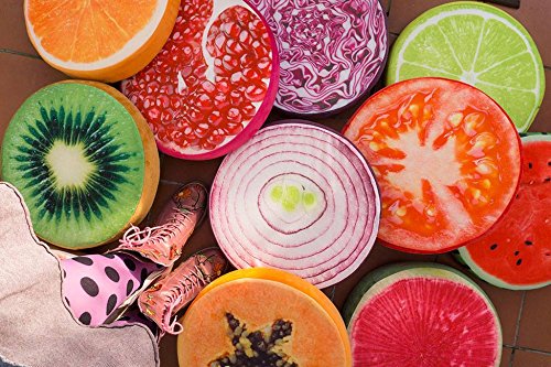 SANDINI Sitzkissen/ Obstkissen/ Fruchtkissen/ 3D-Dekokissen mit Fotodruck – GROSSE AUSWAHL – Hochwertige Sitzauflage/ Sitzkissen für Stühle, Hocker, Bänke oder Sessel – Eyecatcher für Garten/ Terrasse/ Wohnräume – Dekoration/ Geschenk/ Geschenkidee – ca. 38 x 6 cm - 2