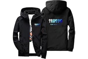XYYYHTL Trapstar Windbreaker Men's Waterproof Jacket Trapstar Windproof Outdoor Multi-Pockets Trap Star Winter Coats Warm Outdoor Trapstar Hoodie Jackets Casual Winter Trapstar Cargo Coat