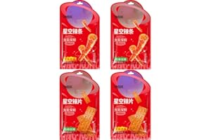McKona Big Latiao Lot de 4 paquets de bandes de gluten, épicées, épicées, collations chinoises épicées, collation de blé épicée, bandes chaudes classiques pour le bureau, collation décontractée (88 g